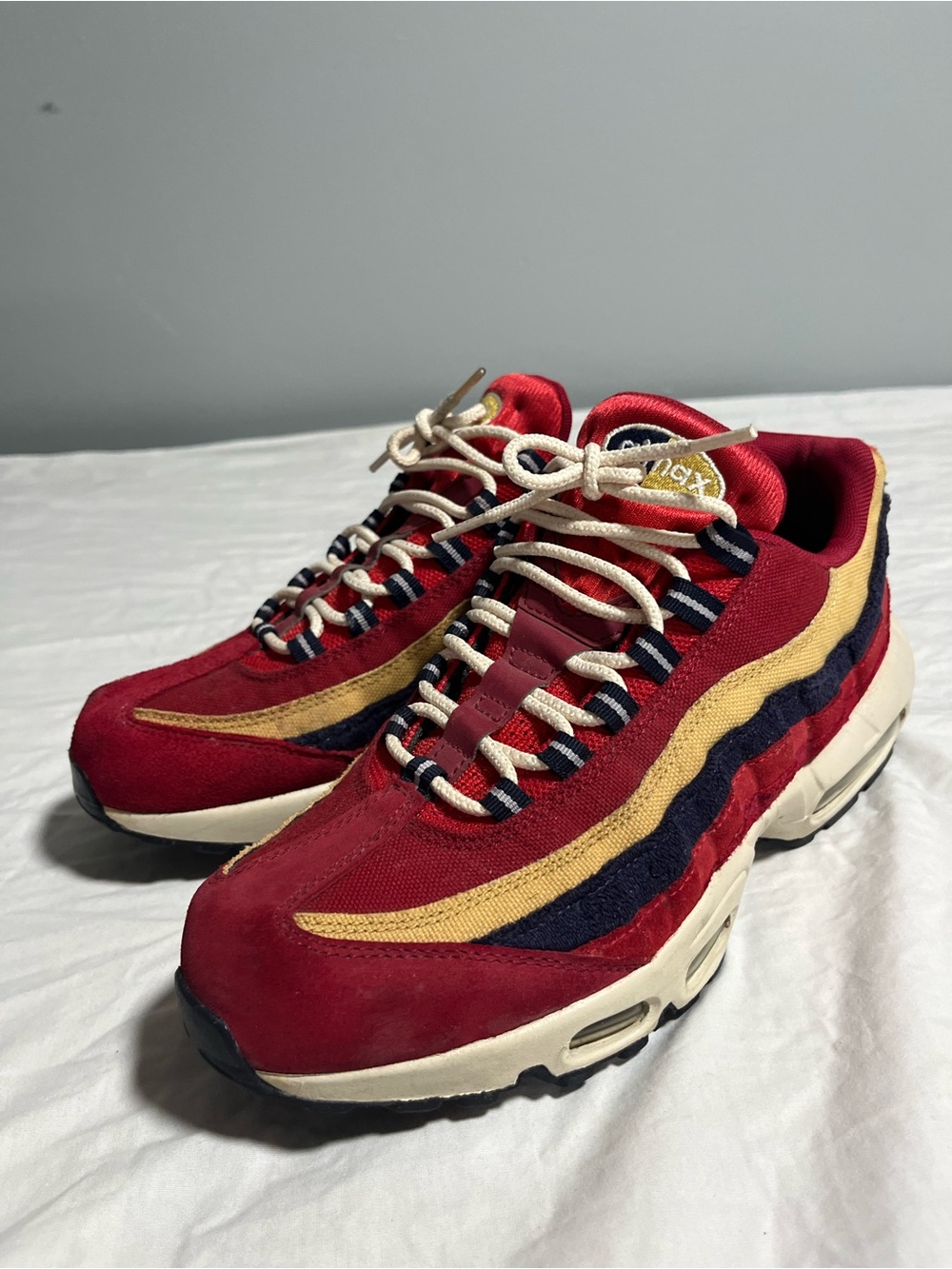 Nike Men's Red, Gold & Navy Retro Air Max Sneakers